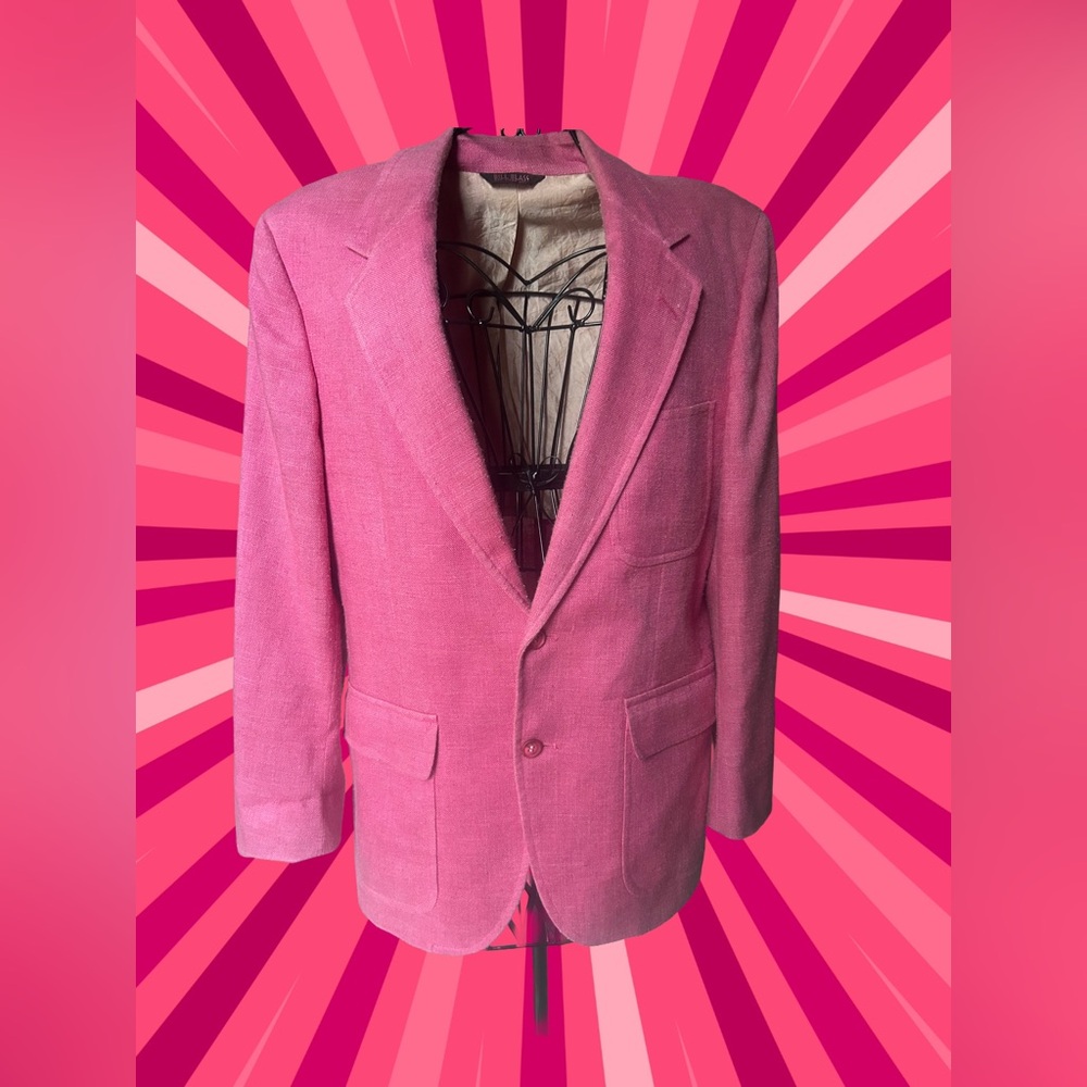 Vintage 1980’s Pink Blazer Sports Coat. Size L.